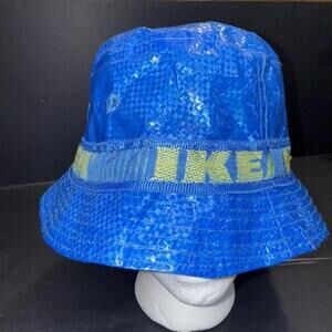 IKEA Knorva Frakta Blue Bucket Hat Unisex One Size Fishing Cap Lightweight